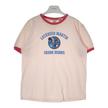 BUZZ RICKSON バズリクソン The Skunk Works プリントTシャツ ピンク sizeXL 瑞穂店