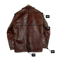 AEROLETHER エアロレザー ホースハイド カーコート レザージャケット ブラウン アルパカライナー スコットランド製 Size 36 福生店