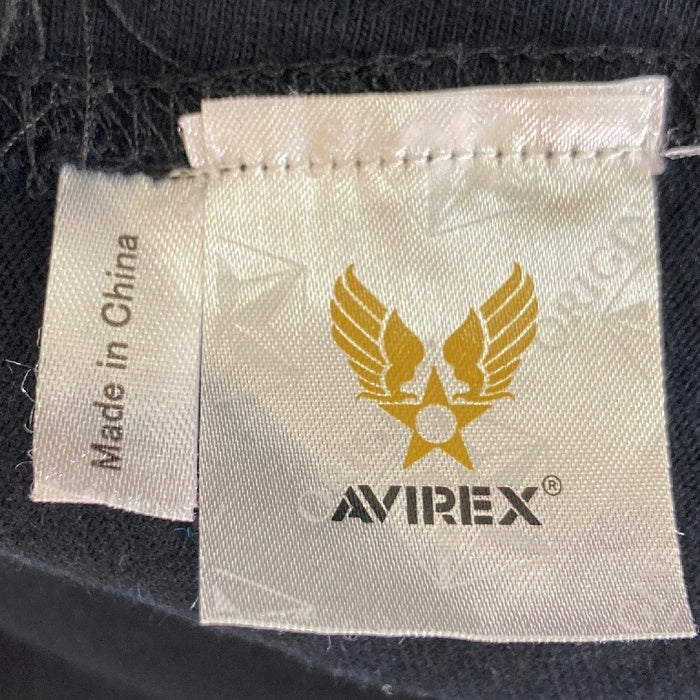 AVIREX アヴィレックス オールドイングリッシュ ロゴ Tシャツ ブラック sizeM 瑞穂店