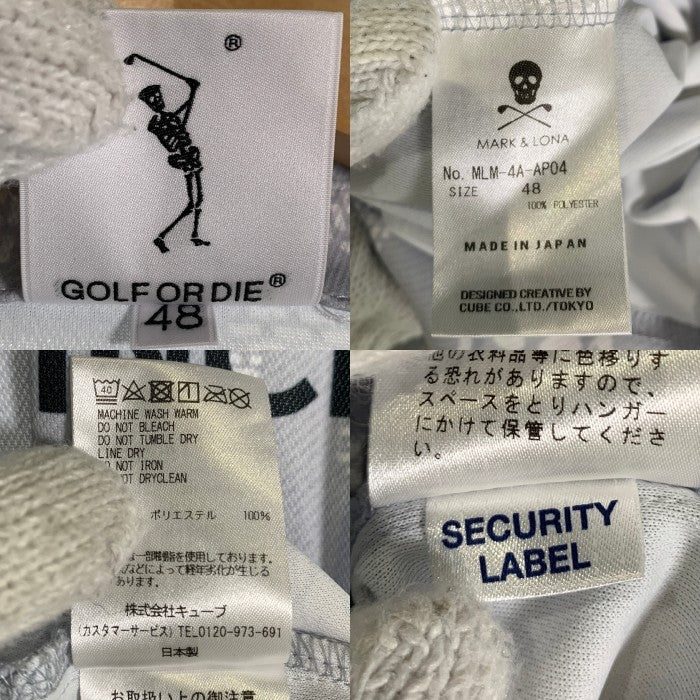 MARK&LONA マークアンドロナ FLOG Collar Polo ポロシャツ ライトグレー スナップボタン MLM-4A-AP04 ゴルフ Size 48 福生店