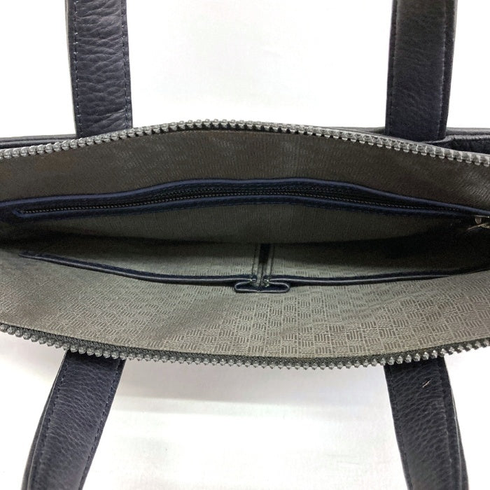 LANVIN COLLECTION ランバン コレクション シュリンクレザー ブリーフケース ネイビー 瑞穂店