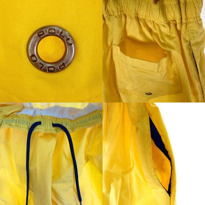 POLO SPORT ポロスポーツ 90s ライナー付き ナイロン ショートパンツ イエロー sizeXL 瑞穂店