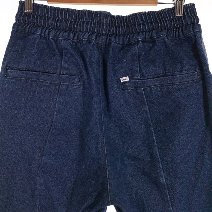 SAPEur サプール Denim Track Pants デニムトラックパンツ インディゴ グレー Size L 福生店