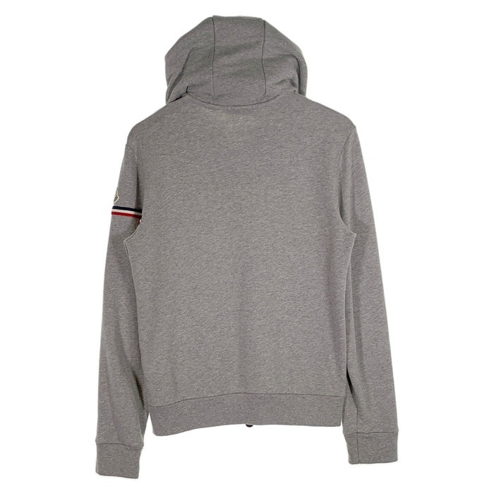 MONCLER モンクレール MAGLIA CARDIGAN ジップアップ スウェットパーカー グレー トリコロールライン ワッペン Size M 福生店