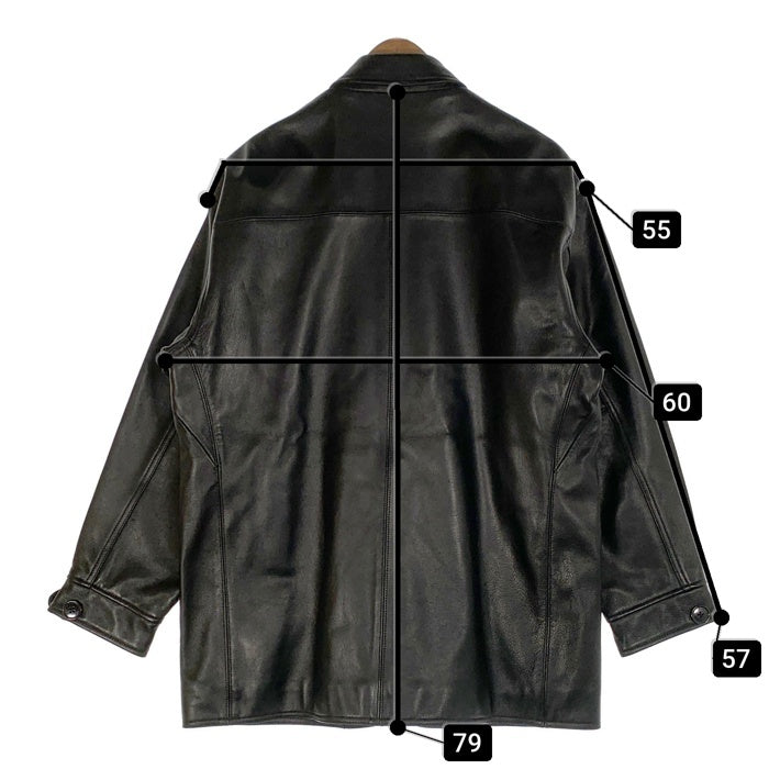 BEAMS ビームス シープスキン カーコート レザージャケット ブラック 11-18-6163-202 Size S 福生店