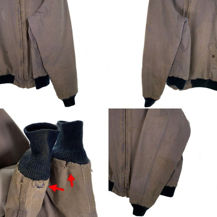 80's Carhartt カーハート ダック地 ウエスタンヨーク ワークジャケット グレー 100周年 赤キルティングライナー Size L 相当 福生店