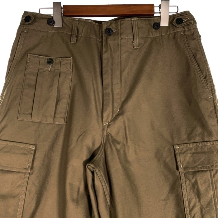 NIGEL CABOURN ナイジェルケーボン アーミーカーゴショート ショートパンツ バックサテン カーキ 8050-00-51012-1-3 Size 34 福生店
