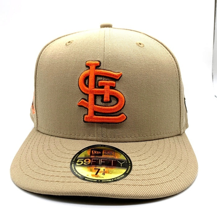 New Era ニューエラ ST LOUIS CARDINALS セントルイスカーディナルス 59FIFTY ベースボールキャップ THE CAP サイドパッチ ベージュ Size 7 1/4 (57.7cm) 福生店