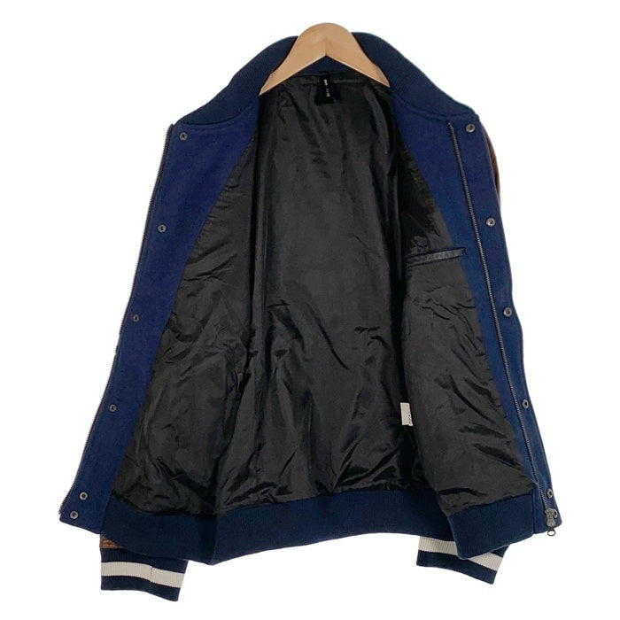 glamb グラム Shyly maria JKT シャイリーマリアジャケット 袖革 スタジャン ネイビー ブラウン GB13AT/JKT27 Size 4 福生店