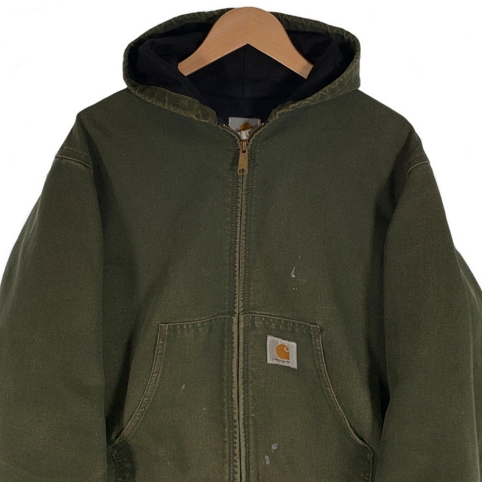 80-90's Carhartt カーハート Active Jacket アクティブジャケット ダック モスグリーン JR104 Size M 福生店