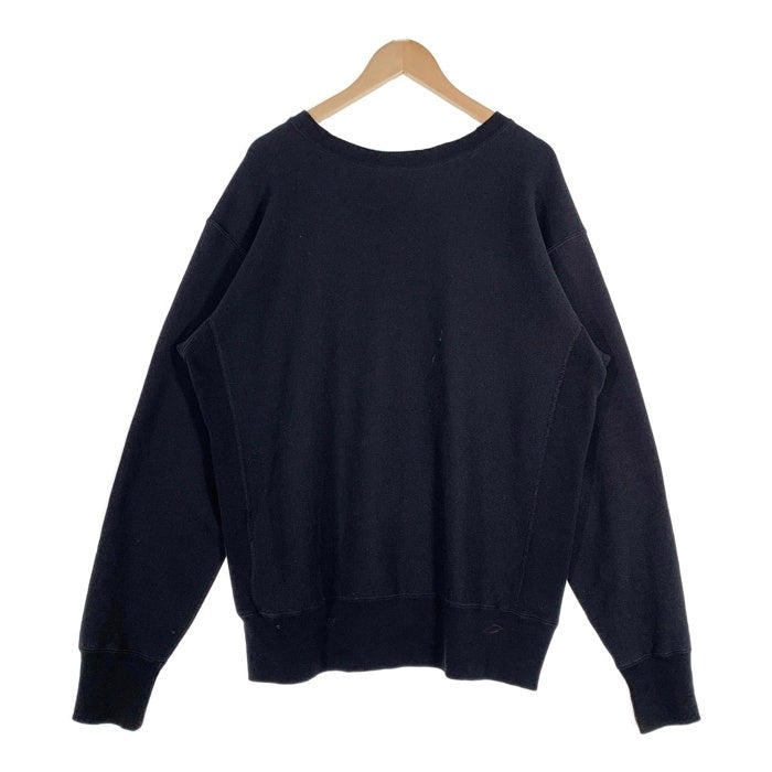 Champion チャンピオン REVERSE WEAVE リバースウィーブ クルーネックスウェットトレーナー ブラック 青単色復刻 C3-W011 Size XXL 福生店