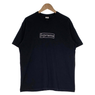 SUPREME シュプリーム 21SS KAWS Chalk Logo Tee カウズ チョークロゴ プリントTシャツ ブラック Size L 福生店