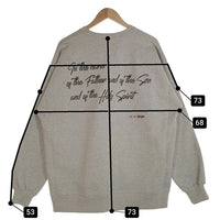 EXAMPLE エグザンプル 22SS GBTG LOGO CREWNECK プリント クルーネックスウェットトレーナー グレー Size XL 福生店