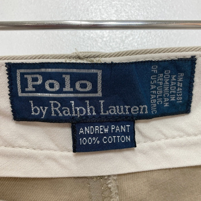 Polo Ralph Lauren ポロラルフローレン USAファブリック ANDREW PANT アンドリュー ツータック チノパンツ ベージュ size36 瑞穂店