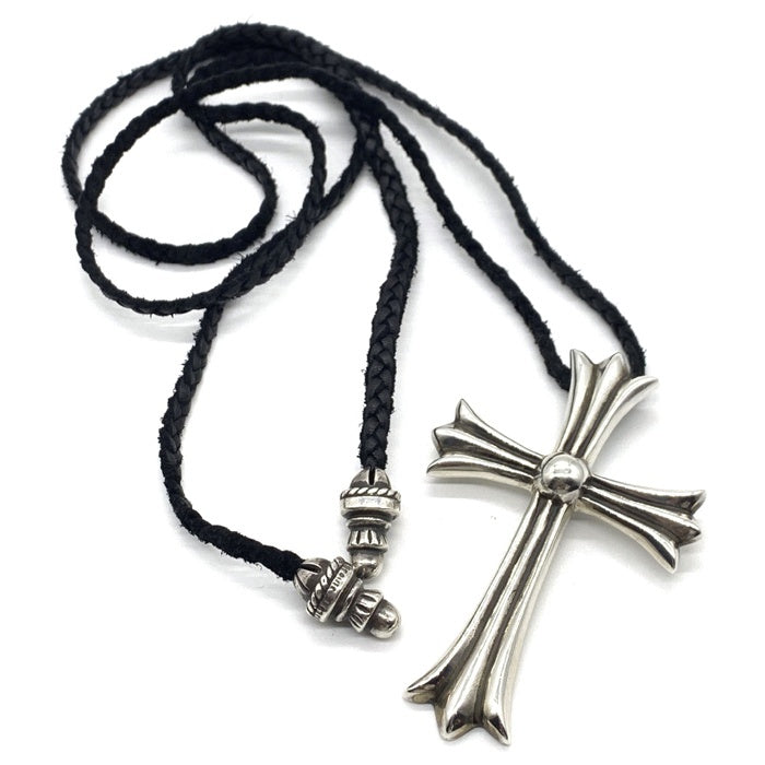 Chrome Hearts クロムハーツ CH CROSS LRG ラージクロス ペンダントトップ レザーブレイド ボロチップ ネックレス SV925 福生店