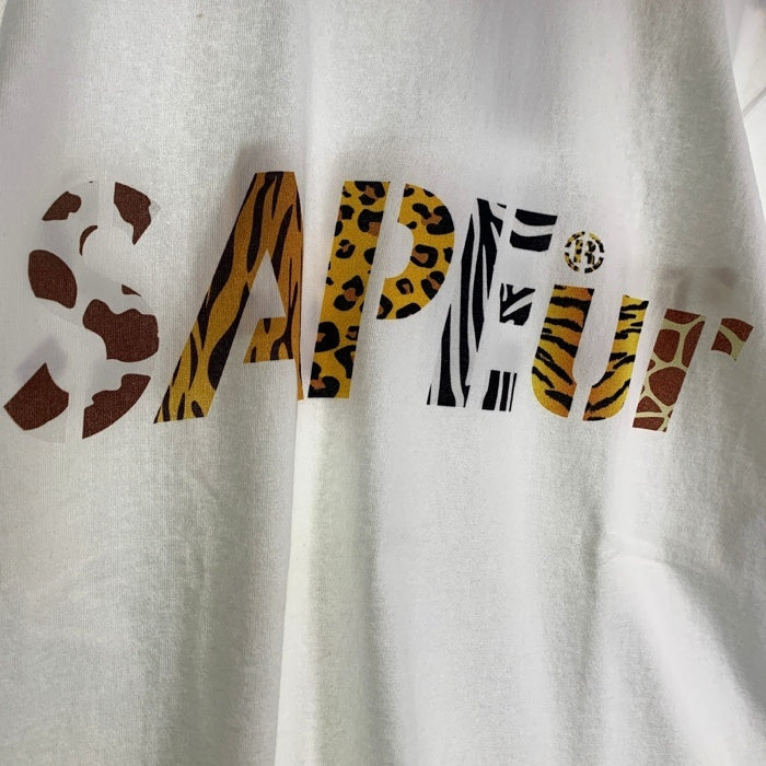SAPEur サプール アニマルロゴプリント Tシャツ ホワイト A0021-091 Size M 福生店