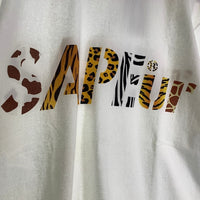 SAPEur サプール アニマルロゴプリント Tシャツ ホワイト A0021-091 Size M 福生店
