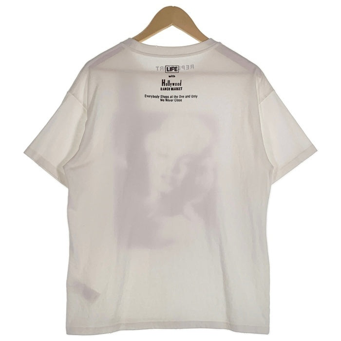 HOLLYWOOD RANCH MARKET ハリウッドランチマーケット REPLICⓐRT レプリカート Marilyn 聖林公司 MHG-MNO-CA-122 USED加工 マリリンモンロー ショートスリーブ 半袖 Tシャツ ホワイト Size M 福生店
