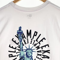 EXAMPLE エグザンプル NEW ERA ニューエラ Lafayette ラファイエット Liberty Enlightening the World S/S TEE 半袖 Tシャツ ホワイト Size XXL 福生店