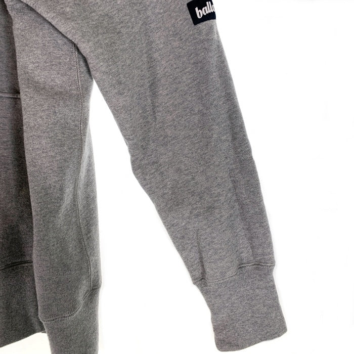 ballaholic ボーラホリック Small Logo Sweat Full Zip Hoodie スモールロゴ スウェット ジップ フーディー パーカー グレー Size L 福生店