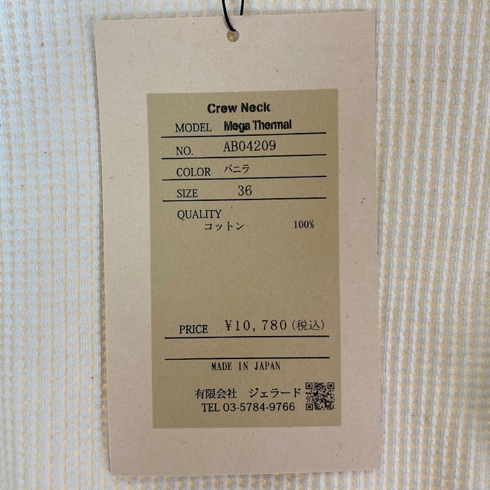 JELADO ジェラード AB04209 クルーネック メガサーマルTシャツ バニラ size36 瑞穂店