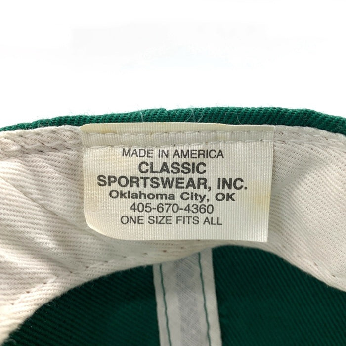 90's BOSTON ボストン カレッジ 6パネル キャップ ブラック グリーン USA製 福生店
