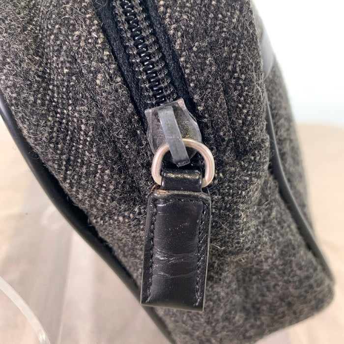 PRADA プラダ ウール ポーチ マルチケース チャコールグレー 福生店