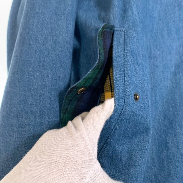 EXAMPLE エグザンプル E-51 DENIM MOD COAT デニム モッズコート ライトブルー Size XL 福生店