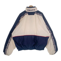 90`s UMBRO アンブロ ナイロン トラックジャケット ホワイト ネイビー レッド Size XXL 福生店