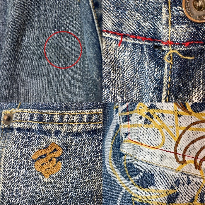 ROCA WEAR ロカウェア グラフィティ 刺繍 デニムパンツ インディゴ size40 瑞穂店