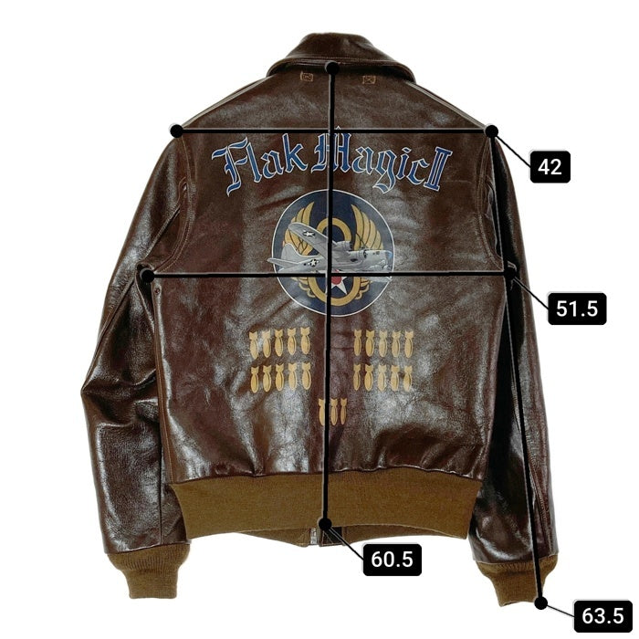 Buzz Rickson's バズリクソンズ BR80628  ROUGH WEAR CLOTHING CO ラフウェア A-2カスタム 511th BOMB.SQ. BALL BOYS フライトジャケット ブラウン size38 瑞穂店