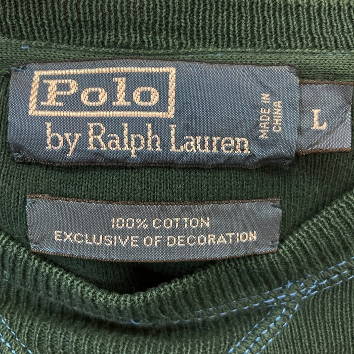 Polo by Ralph Lauren ポロラルフローレン コットン ニット トレーナー グリーン Size L 瑞穂店