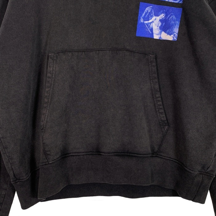 OFF-WHITE オフホワイト 19AW ハードコア カラヴァッジオ プルオーバースウェットパーカー ブラック フェード加工 OMBB037F19E30009 Size L 福生店