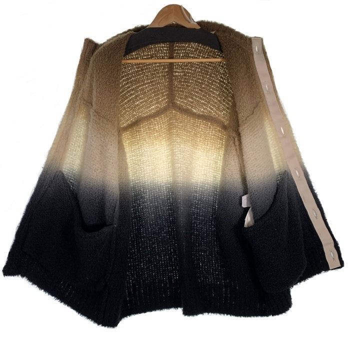 sacai サカイ 22AW Tie Dye Knit Cardigan タイダイニットカーディガン ウール ベージュ ホワイト ブラック グラデーション 22-02915M Size 2 福生店