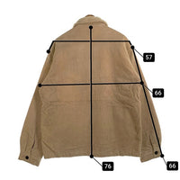 90's STUSSY ステューシー コーデュロイ ジップアップ ボアジャケット ベージュ 裾ロゴ刺繡 中国製 紺タグ Size L 福生店