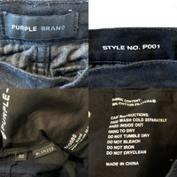 PURPLE BRAND パープルブランド スキニー デニムパンツ ブラック P001 Size 30 福生店