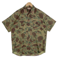70's Duxbak ダックスバック ダックハンターカモ 半袖シャツ グリーン Size L 相当 福生店