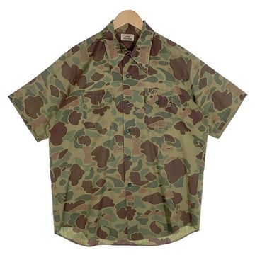 70's Duxbak ダックスバック ダックハンターカモ 半袖シャツ グリーン Size L 相当 福生店