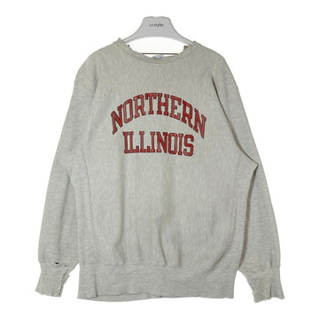 Champion チャンピオン 90's 刺繍タグ USA製 リバースウィーブ NORTHERN ILLINOIS カレッジロゴ 2段 スウェットパーカー グレー sizeXL 瑞穂店