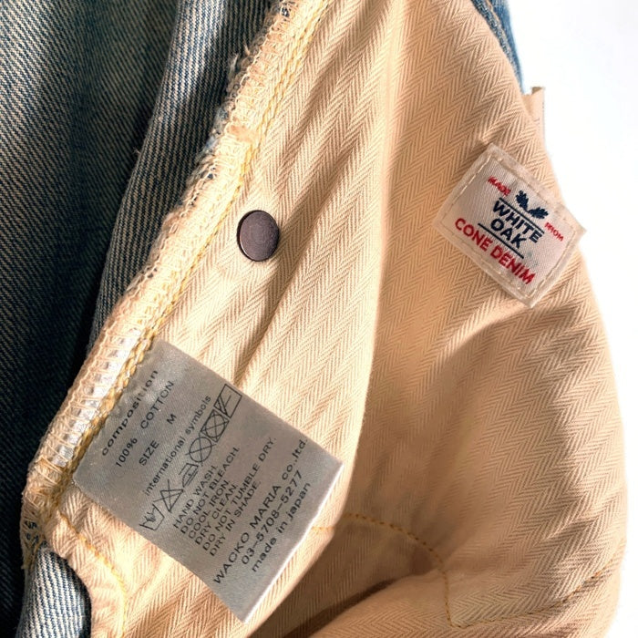 WACKO MARIA ワコマリア WHITE OAK CONE DENIM USED加工 デニムパンツ ジーンズ インディゴ 赤耳 Size M 福生店
