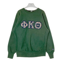 Champion チャンピオン 刺繍タグ USA製 リバースウィーブ PHI KAPPA THETA  フラタニティ 目無し スウェットトレーナー グリーン sizeL 瑞穂店