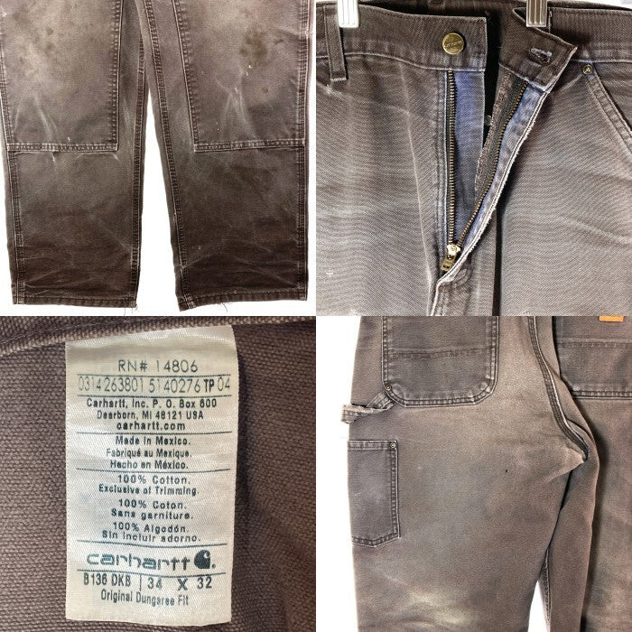 Carhartt カーハート B136 DKB メキシコ製 ダブルニー ペインターパンツ ダークブラウン size34 瑞穂店