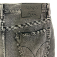 HYSTERIC GLAMOUR ヒステリックグラマー 23AW 01233AP01 GUITAR GIRL ギターガール センタースリット デニムパンツ ブラック size28 瑞穂店