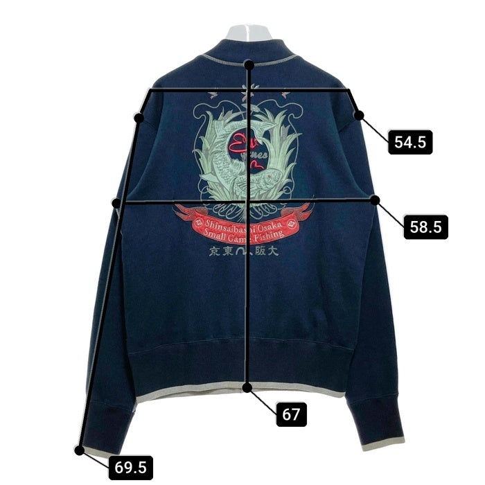 EVISU エヴィス ジップアップ スウェットトレーナー ネイビー Size L 瑞穂店