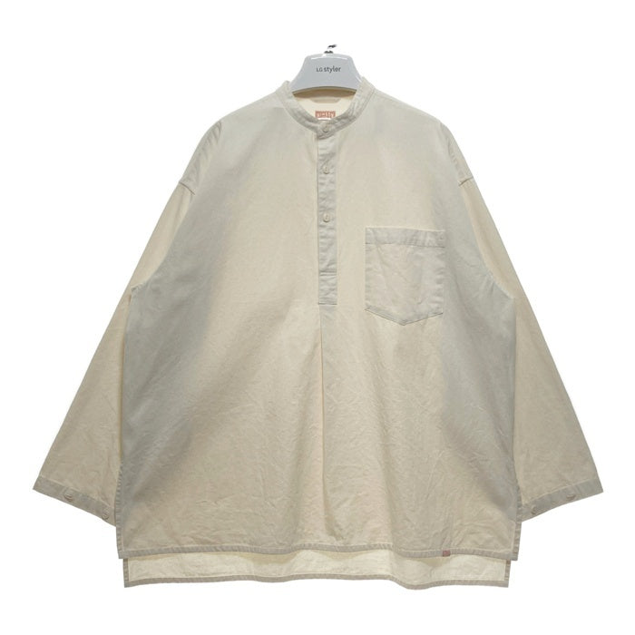 HINSON ヒンソン バンドカラー プルオーバーシャツ ナチュラル 213-1010 Size M 瑞穂店