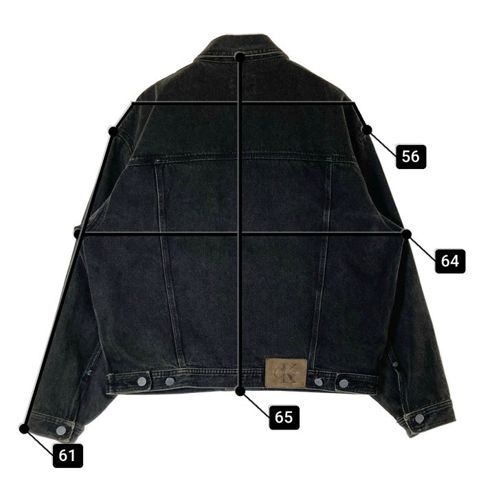 Calvin Klein Jeans カルバンクラインジーンズ ブラックデニム 4つポケット トラッカージャケット Gジャン ブラック sizeL 瑞穂店