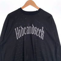 Hide and Seek ハイドアンドシーク 26SS Mesh L/S Tee メッシュ ロングスリーブTシャツ ラバープリント ブラック HC-040426 Size XL 福生店