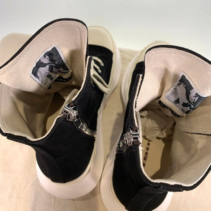 DRKSHDW ダークシャドウ リックオウエンス ABSTRACT SNEAK アブストラクト ハイカットスニーカー ブラック ミルク DU01E3840 DOEM9 Size 42 福生店