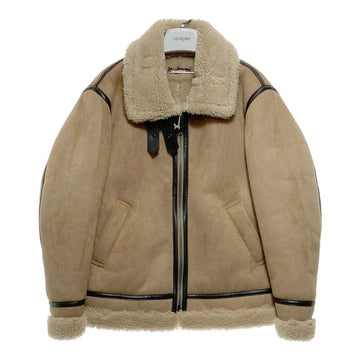 HIDE AND SEEK ハイドアンドシーク B-3 JACKET フェイクムートン フライトジャケット ベージュ HJ-110122 Size M 瑞穂店