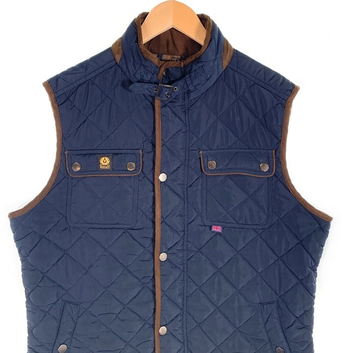 BELSTAFF ベルスタッフ キルティングベスト ネイビー Size XXL 福生店